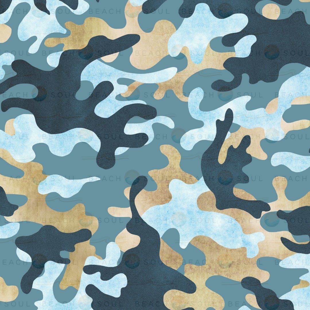 Chill Chameleon camouflage design for a Beach Soul portable shower sleeve