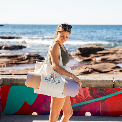 crossbody bags for beach travel Beach Bag – Natural 42L Carry-All for Big Days Out